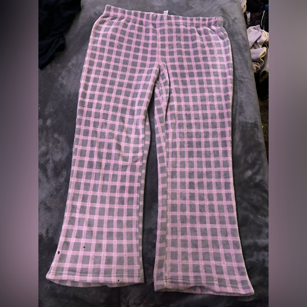 Plaid Nighttime Pajamas very comfy for walking around in.